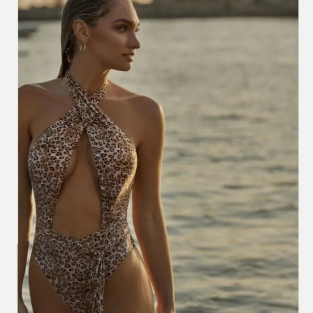 PQ Swim Alex Leopard One Piece Swimsuit NWT Sz Small